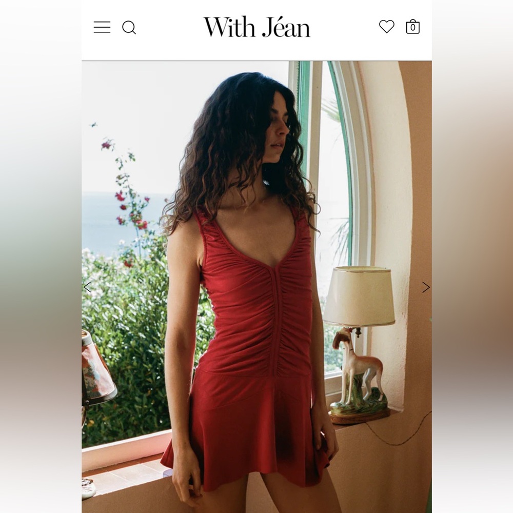 With Jean Bobby Dress | Red